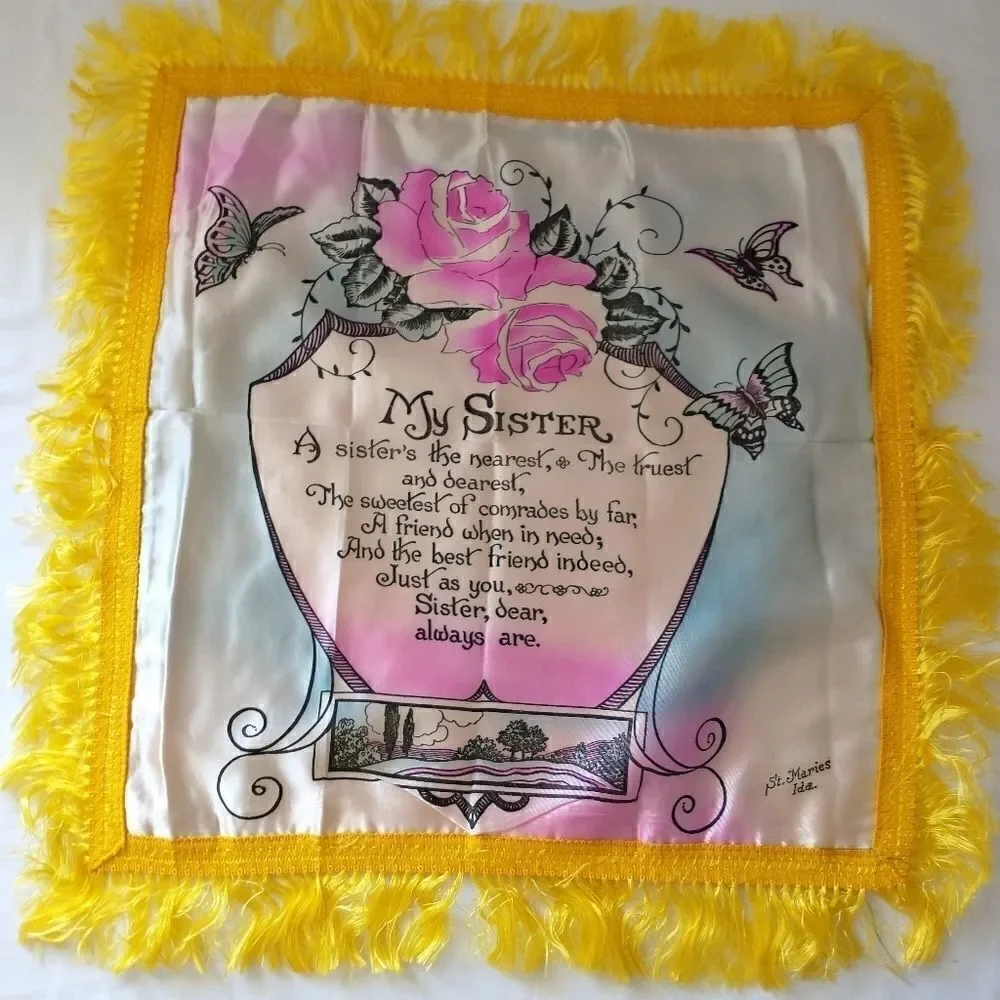 Military Satin Pillowcase Cover Vintage Home Front St Maries Idaho US‎ MY SISTER